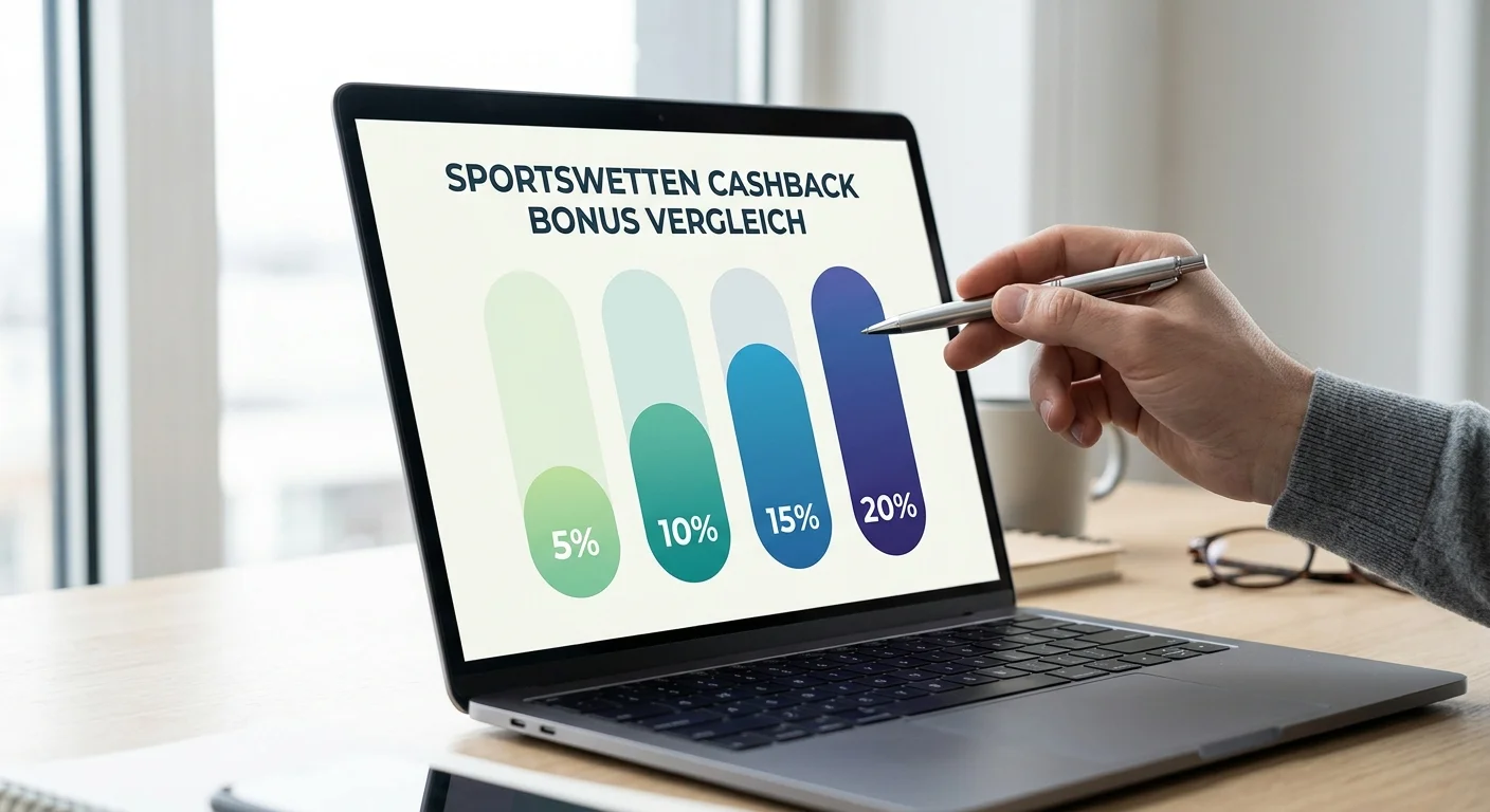Typische Cashback-Prozentsätze bei Sportwettenanbietern: 5 bis 20 Prozent Nettoverlust-Erstattung im Vergleich