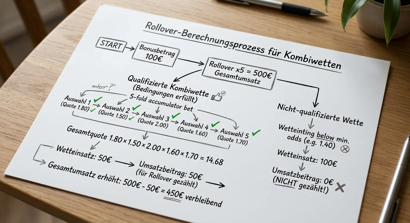 Rollover-Mechanik bei Kombiwetten-Bonus für virtuelle Sportwetten — wie Mehrfachwetten auf den Bonusumsatz angerechnet werden