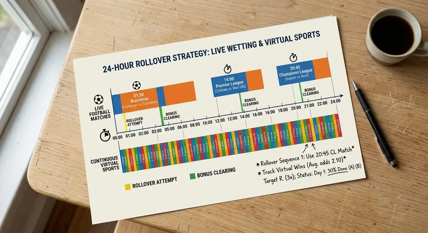Strategie zur Kombination von Live-Wetten und virtuellen Sportwetten beim Bonus-Clearing