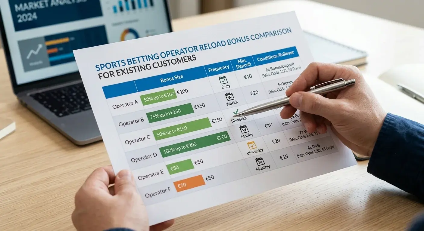 Anbietervergleich für Reload-Boni: Welche Sportwettenanbieter regelmäßige Bestandskundenboni bieten