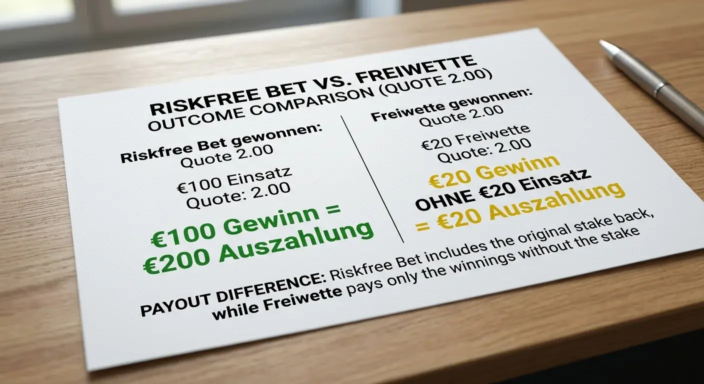 Riskfree Bet versus Freiwette im Vergleich — welche Bonusform für virtuelle Sportwetten mehr Wert bietet