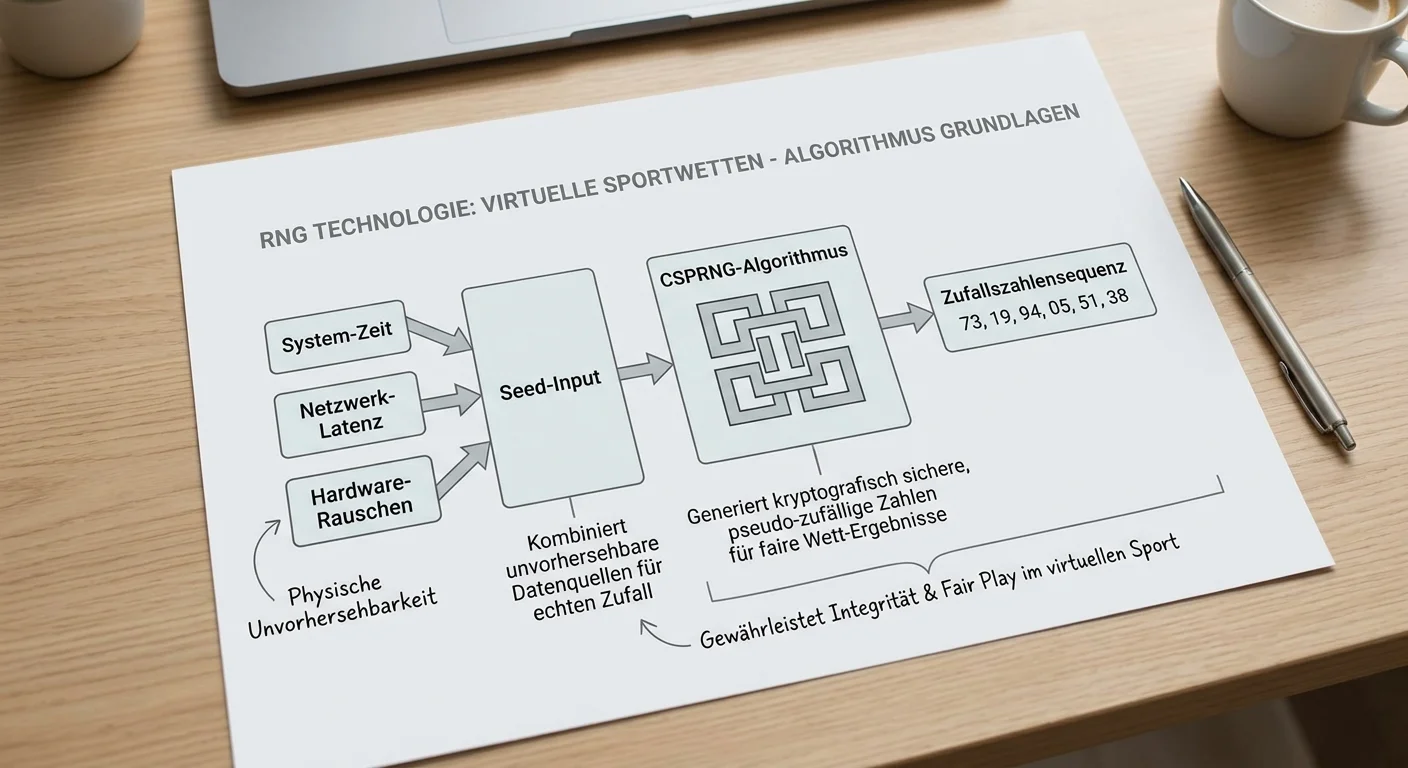 RNG-Algorithmus Grundlagen für virtuelle Sportwetten — Pseudozufallsgenerator und Seed-basierte Zufallszahlen erklärt