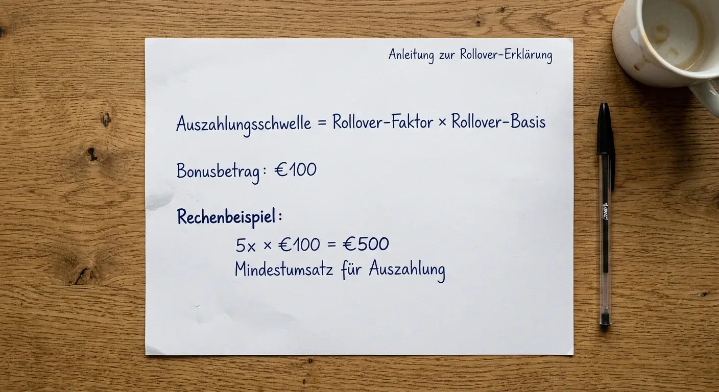 Rollover Grundprinzip beim Sportwetten Bonus — Umsatzfaktor und Auszahlungsschwelle einfach erklärt