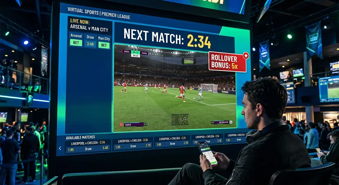 Rollover-Bedingungen bei Virtual Sports Bonus — typische Umsatzanforderungen und Mindestquoten für virtuelle Sportwetten