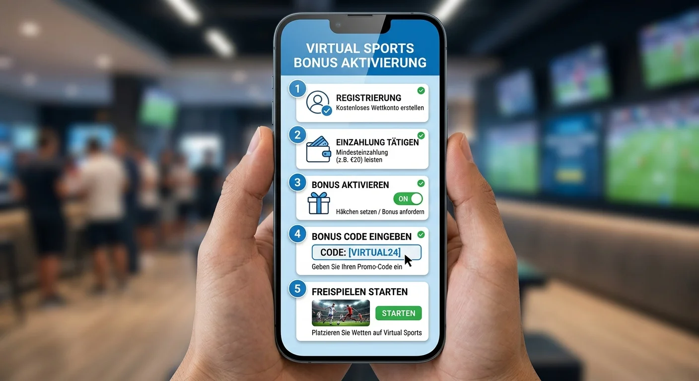 Schritt-für-Schritt-Anleitung zur Aktivierung eines Virtual Sports Bonus in der Sportwetten App