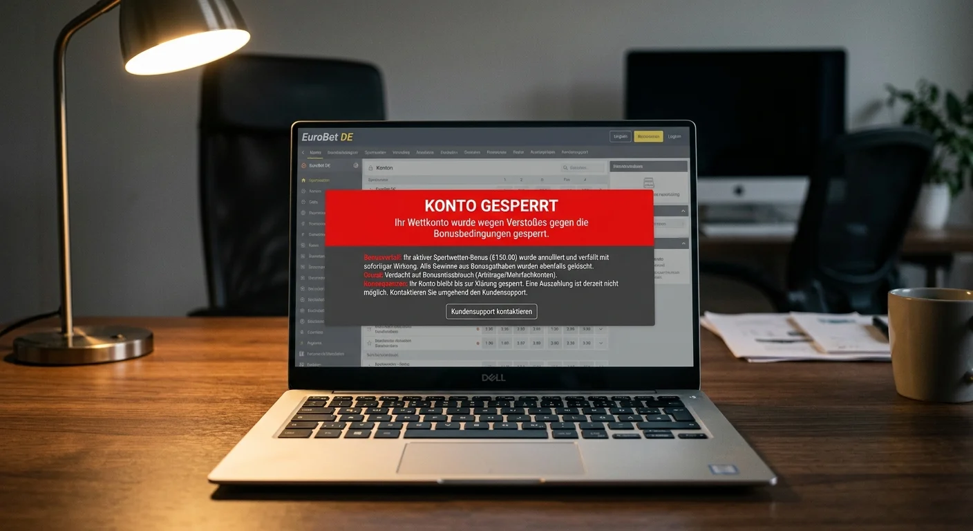 Konsequenzen bei Sportwetten Bonus-Missbrauch – Kontosperrung, Bonusverlust und einbehaltene Gewinne