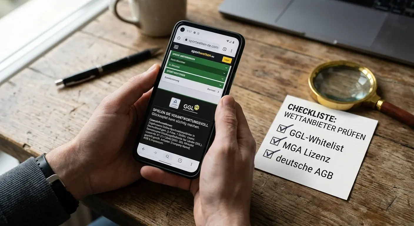 Checkliste zum Erkennen illegaler Sportwetten Anbieter in Deutschland ohne GGL-Lizenz