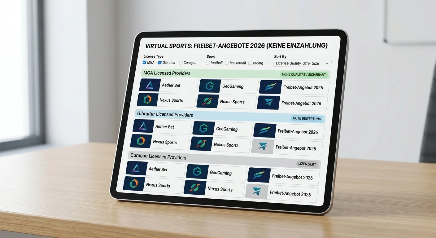 Anbieter Freibets virtuelle Sportwetten 2026 MGA Gibraltar Lizenzen im Überblick