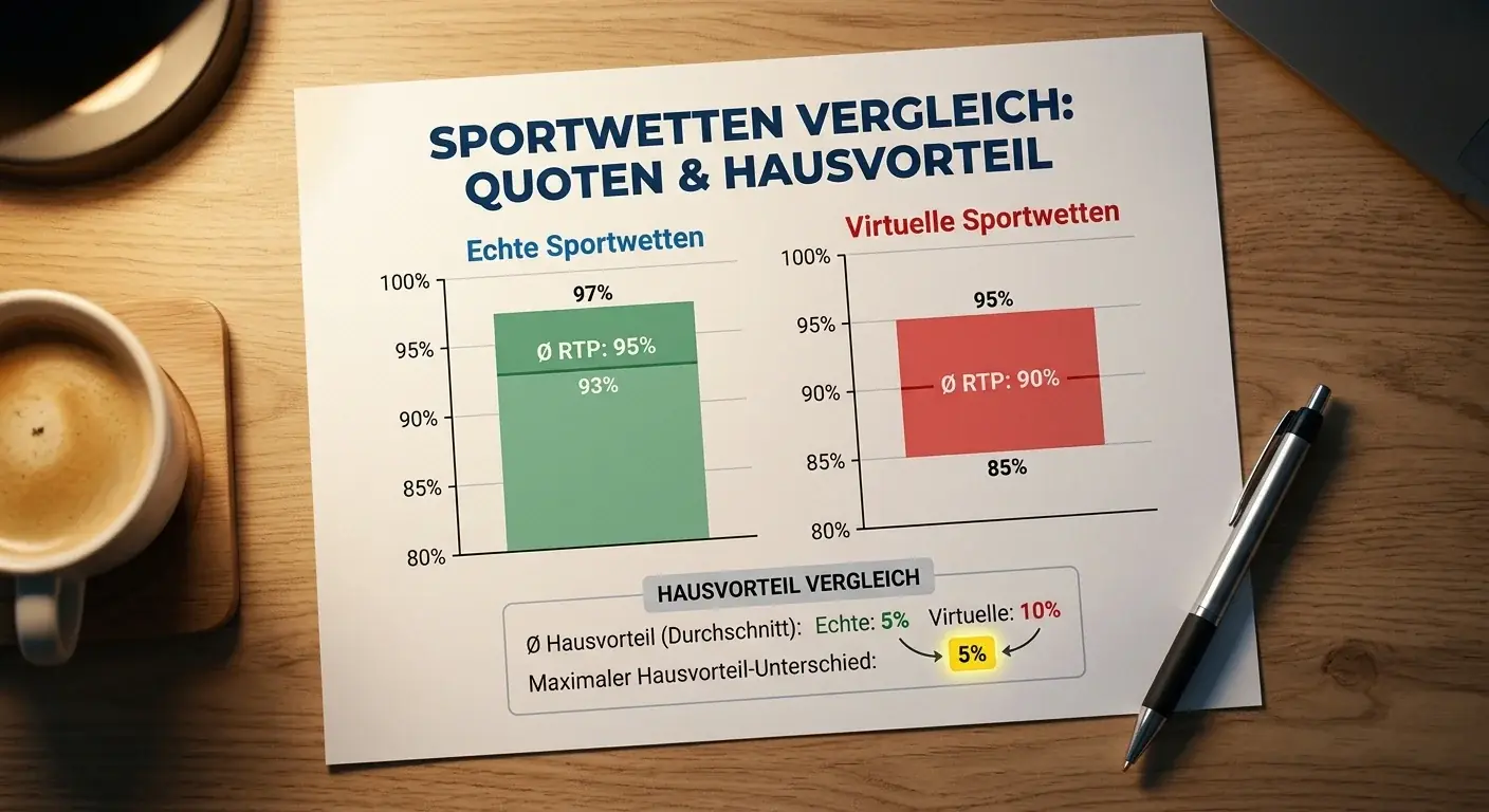 Quotenvergleich virtual sports vs echte Sportwetten — Hausvorteil RTP und Markttiefe für Bonusspieler