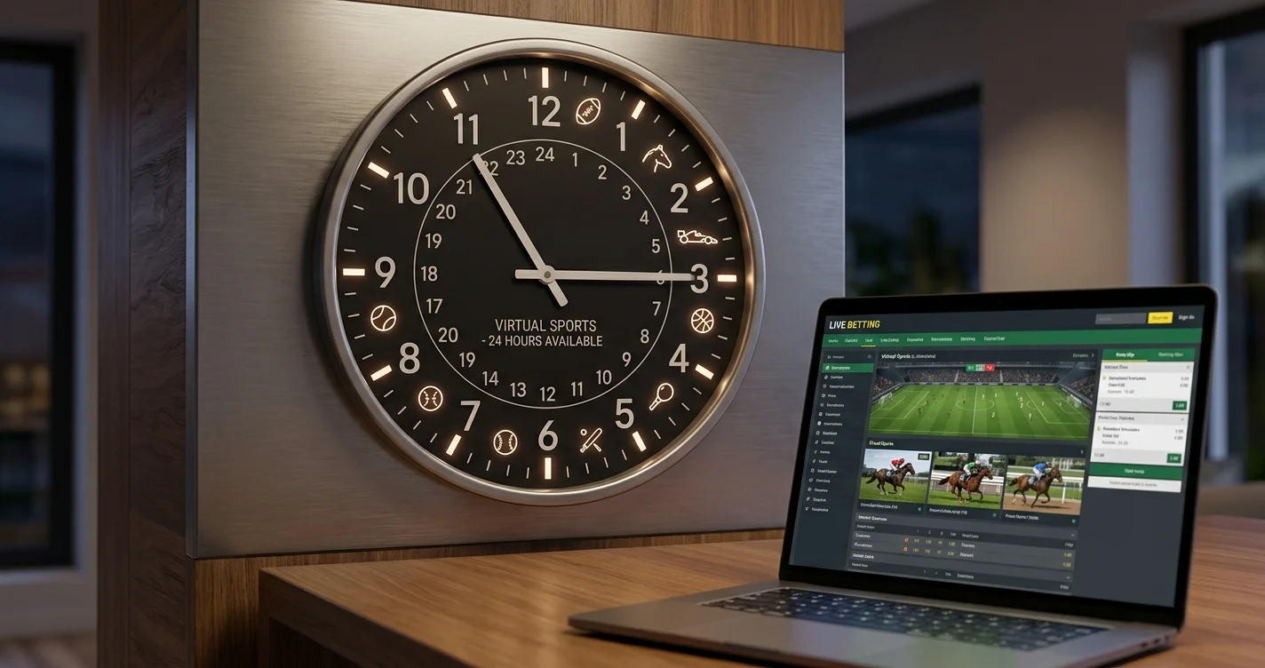 Virtuelle Sportwetten rund um die Uhr — 24/7 Verfügbarkeit ohne Spielpausen und Eventfrequenz erklärt