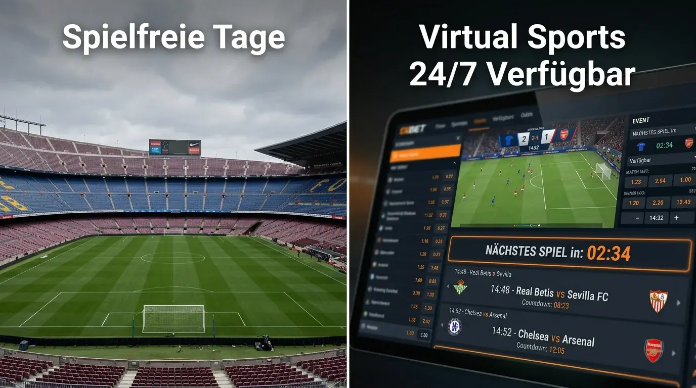 Vorteile von Virtual Sports beim Wettbonus freispielen — 24/7-Verfügbarkeit beschleunigt den Rollover bei virtuellen Sportwetten