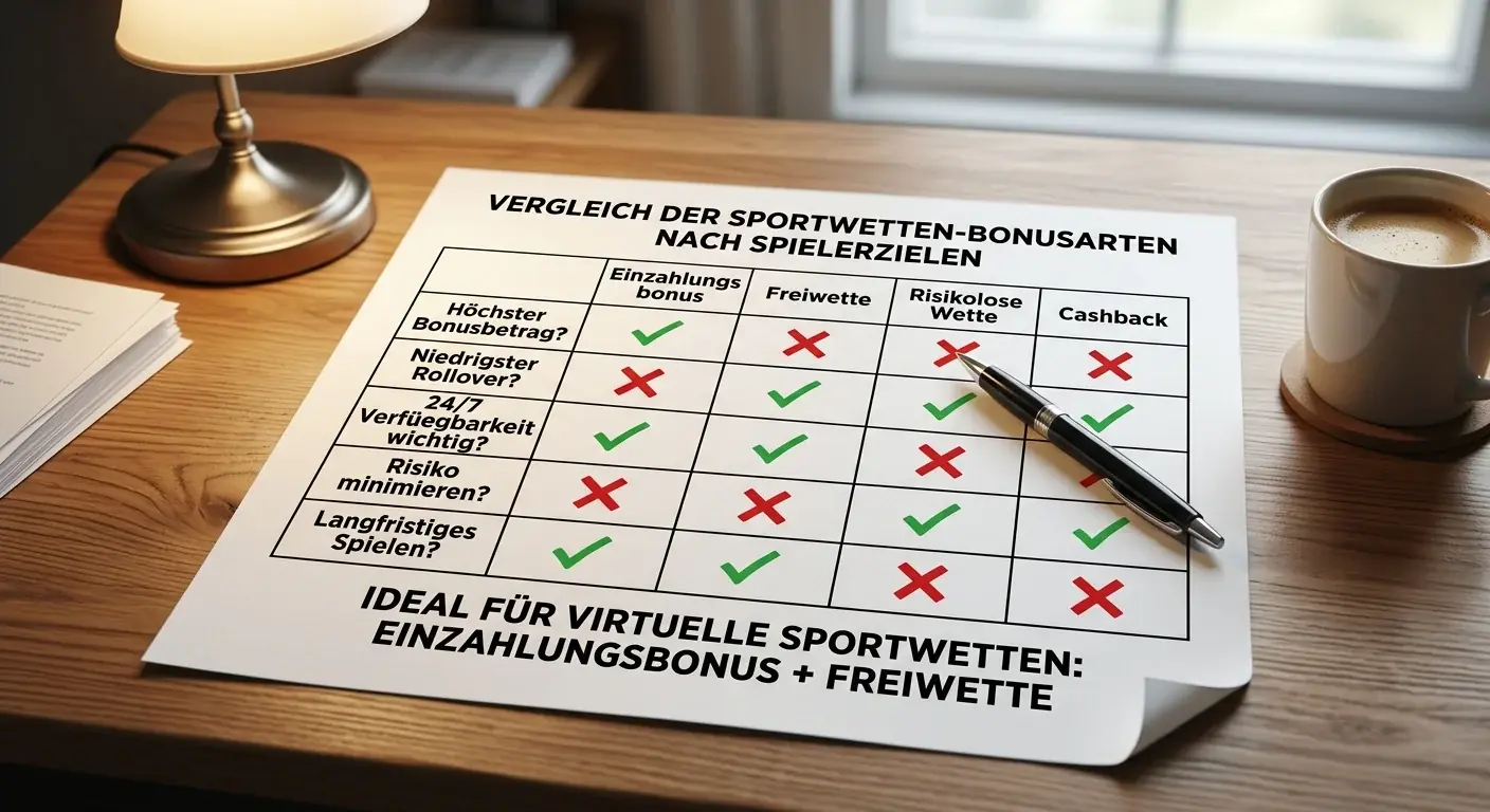 Willkommensbonus Sportwetten Arten für virtuelle Sportwetten — welcher Bonustyp am besten geeignet ist